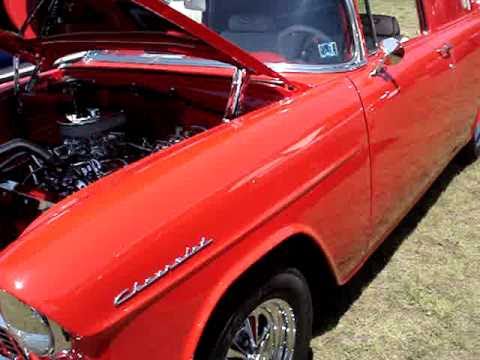 1955 chevy sedan delivery taken at Gear Grinders Hot Rod assoc