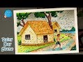 How to Draw Rainy Season Scenery for Kids | Rainy Day Drawing with Color Pencils