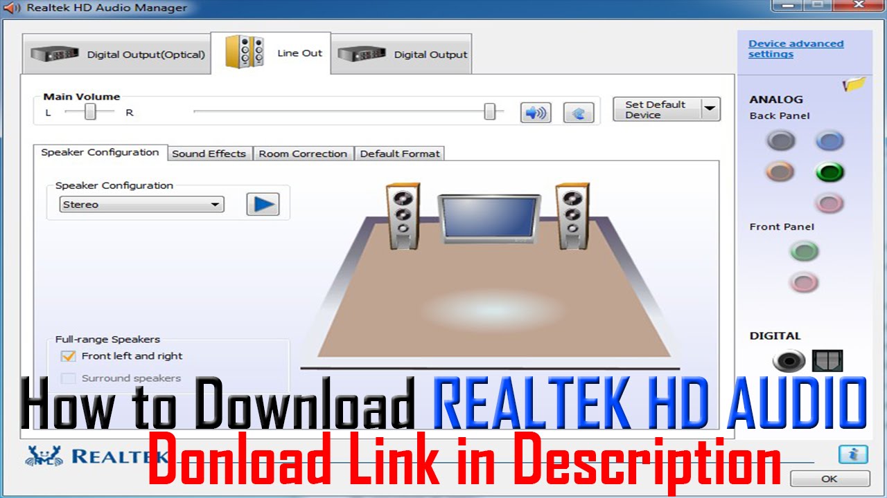 download realtek audio manager