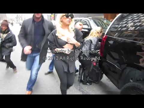 Lady Gaga shows her bra in NYC