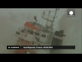 Spanish cargo ship breaks in half on French coast - no comment