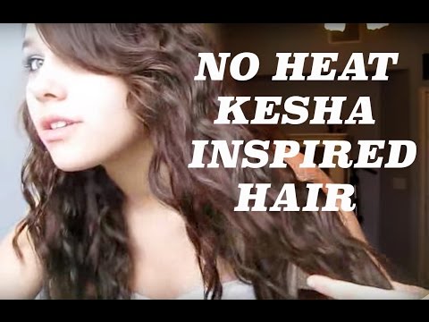 Kesha Inspired Curly/Wavy Hair Tutorial Without Heat
