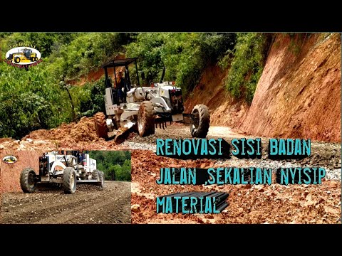Equipment Construction Road || Renovasi Sisi Badan Jalan Sekalian Penambahan Material Aggregat
