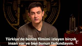 Aamir Khan 'ın Dhoom 3 'ün Türkiye'de vizyona girmesiyle ilgili su. Türkçe Altya