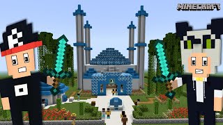 Minecraft'ta Cami Yaptık!! HeronPuppy Köyü - Panda ile Minecraft