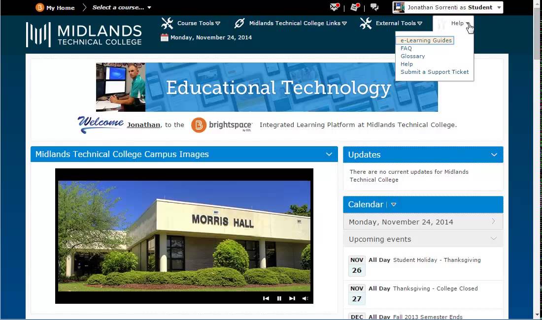 D2L Brightspace v10.4 MyHome Overview - YouTube