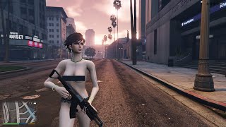 GTA 5 Latest Naked Girl Mod Gameplay | Naked Girl On Roads With Bushes in GTA 5