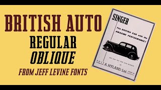 British Auto Jnl Bold Condensed Serif Inspired By 1938 Car Ad