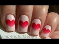 Valentine's Day Heart Nail Art Tutorial