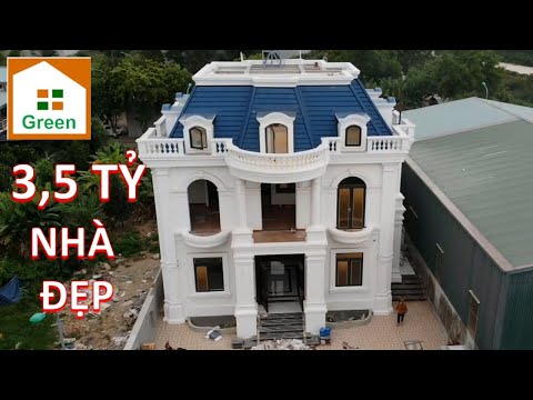NHÀ ĐẸP Mẫu Biệt Thự 2 Tầng Đẹp Thiết Kế Kiến Trúc Pháp Sử Dụng Sơn Cao Cấp Mykolor