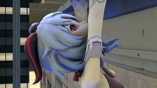 Cliffhanging - Ganyu On Ledge - Genshin Impact