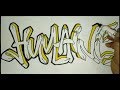 Membuat graffiti nama HUMAINI