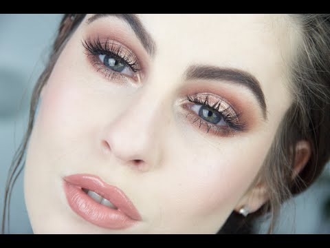 Bronzed Eye & Nude Lip Makeup Tutorial | Fair Skin - YouTube