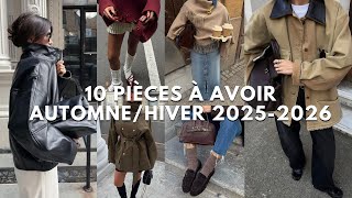 10 Pièces Mode Que Tu Dois Avoir Pour Lautomnehiver 2025-2026