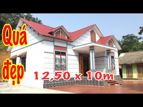 Tham quan mẫu nhà cấp 4 mái thái 12,50 ng x sâu 10m.Lh thiết kế 0967947339. Nice 4-level house