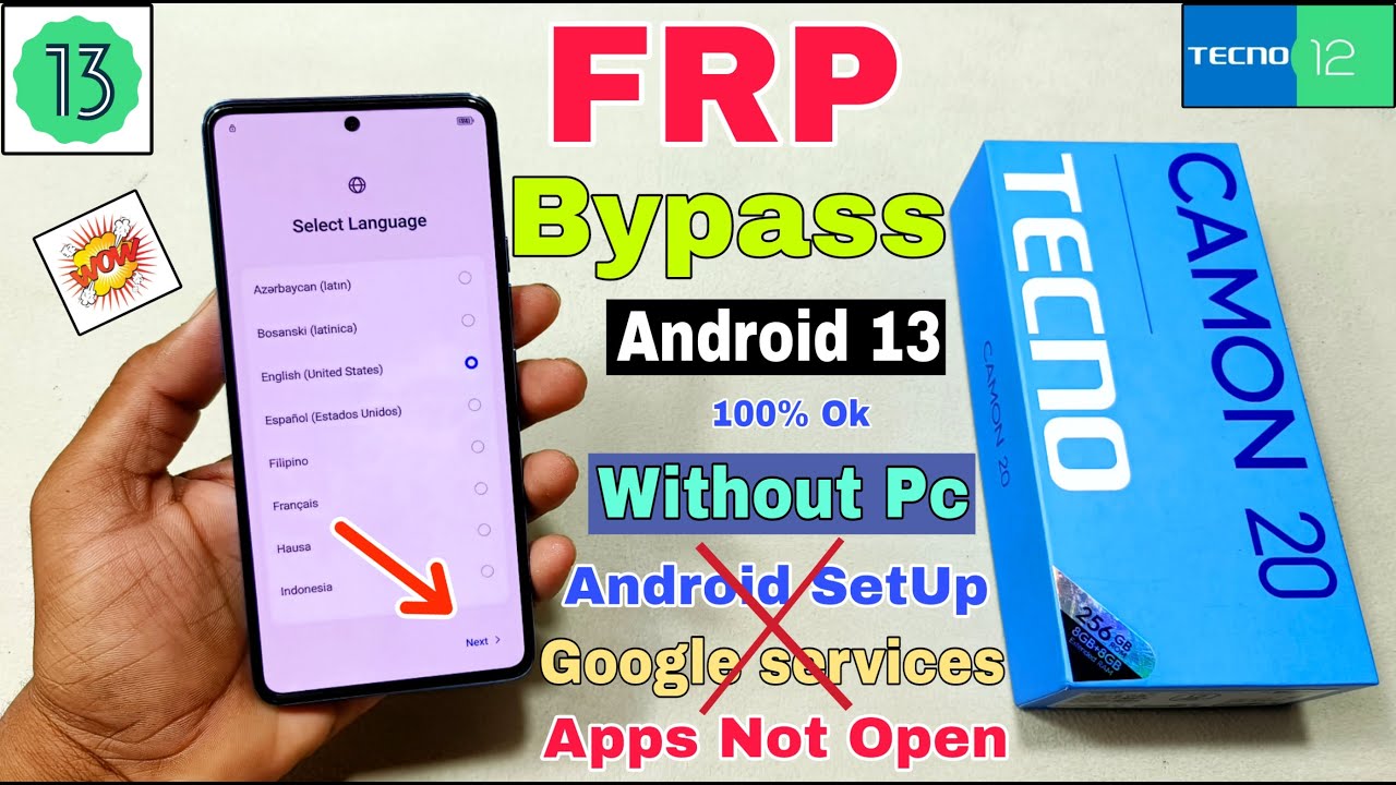 Tecno Camon 20 FRP Bypass Android 13 | New Method | Tecno Camon 20 FRP Bypass Android 13 | New Method |