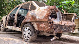 restorasyon araba 27 yıl sonra çok paslı | kurtarma eski araba yıkmak １９９３ｓ