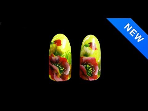 Китайская роспись на ногтях пошагово маки Китайская роспись на ногтях пошагово маки