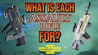 What's the difference between ASSAULT RIFLES in Helldivers 2?