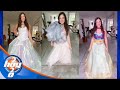 Mía Rubín Legarreta evalúa el diseño de los vestidos que nu...