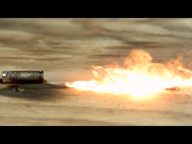 Exploding Batteries In Extreme Slow Motion - Video