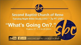 Second Baptist Church of Reno Tuesday Bible Study... LIVE! 7p PT