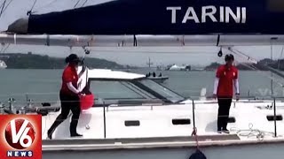 All-women Indian Navy Crew Returns to Goa After Historic Circumnavigation | V6 News All-women Indian Navy Crew Returns to Goa After Historic Circumnavigation | V6 News