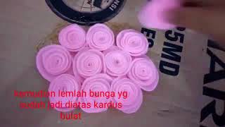 Tutorial Buket Flanel Dari Kardus Dan Corong Clip26