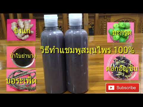 วิธีทำแชมพูสมุนไพร 100%