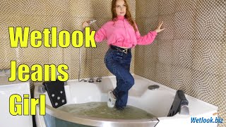 Wetlook Blue Jeans | Wetlook Girl Corduroy Jacket | Wetlook Shower