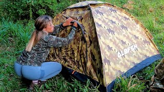 Camping - I Spent The Night In Nature And Prepared A Delicious Quick Dinner