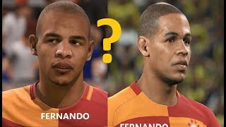Fifa 18 - Pes 2018 Galatasaray Oyuncu Yüzleri Karşılaştırması