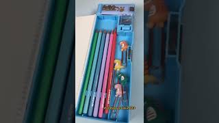 Estojo Escolar Infantil Automático Retrô Com Divisorias