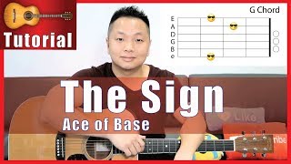 The Sign - Ace of Base Guitar Tutorial - NO CAPO