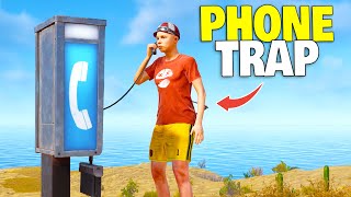 This Telephone Trap Is Broken.. 100 Players Trapped - Rust