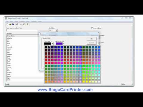 bingo card generator excel