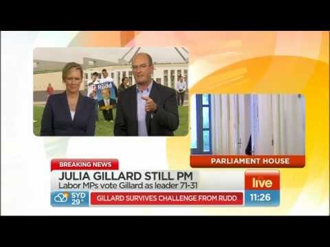 Julia Gillard victorious in leadership vote