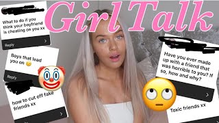 Girl Talk - Two Faced Girls, First Kiss, My Friendship Stories & More