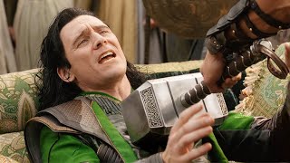 Thor Throws His Hammer At Loki - Loki As Odin Scene - Thor: Ragnarok (2017) Movi