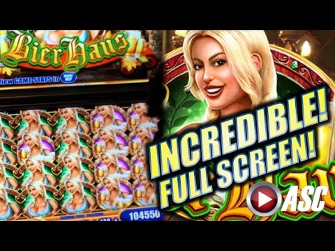 ★MEGA BIG WIN!★ BIER HAUS (WMS) &  INCREDIBLE HEIDI FULL SCREEN by a Lucky Lady! Slot Machine Bonus