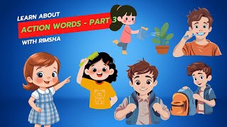 Action Words Part 3 Daily Routine Actions For Kids Action Words With Pictures