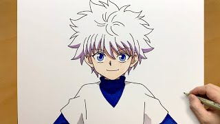 How To Draw Killua Zoldyck Step By Step Hunter X Hunter Drawing Easy Anime Sketch