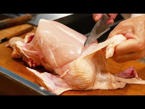 VIDEO : japanese food - chicken cutting skills yakitori japan -  ...