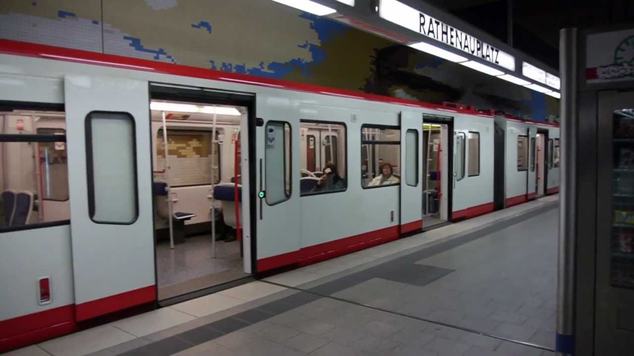 U-Bahn Nürnberg Bahnhof Rathenauplatz U2 & Straßenbahn [HD ...