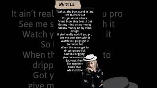 Blackpink whistle Jennie's rap English lyrics #shorts