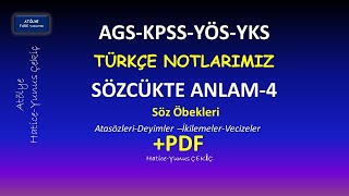 Söz Öbekleri̇ Atasözleri- Deyimler- İkilemeler-Vecize