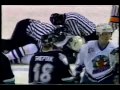 IHL Manitoba-Utah hockey fight - Mike Ruark vs Mick Vukota 1/23/99