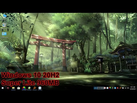 ☆ Windows 10 20H2 Super Lite 960MB Boot UEFI GPT. Cài Driver Offline có Wifi, nhận Card VGA Intel HD