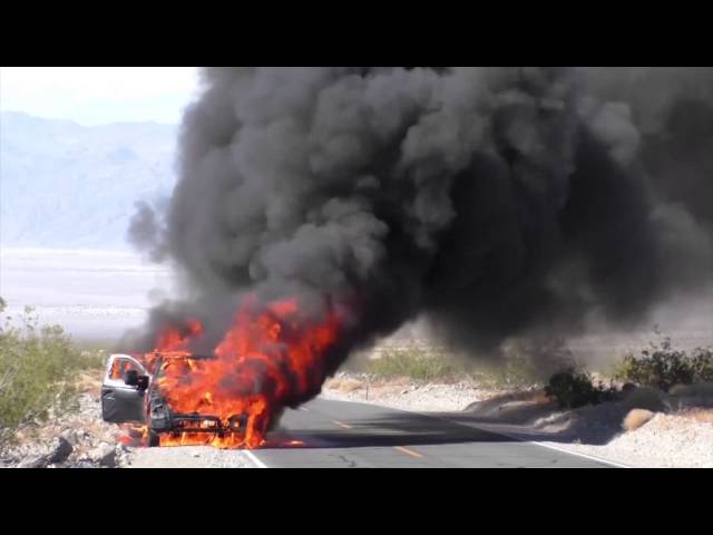 2016 Ford Super Duty prototype on fire - YouTube