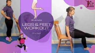 20-minute beginners band workout for stronger legs and feet